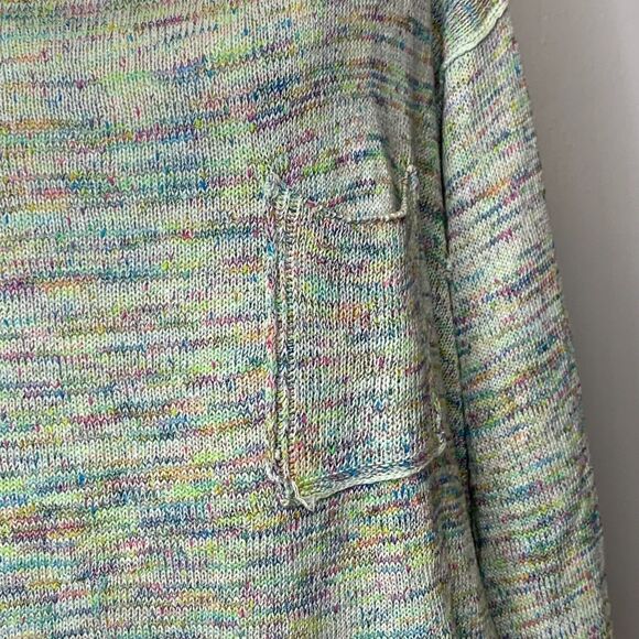 Free People Womens Prism Pullover Space Dye Sweater Cropped Beach Oversized Boho - Picture 15 of 16